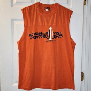 Orange Men's XXL Clearwater Beach FL Sleeveless Shirt